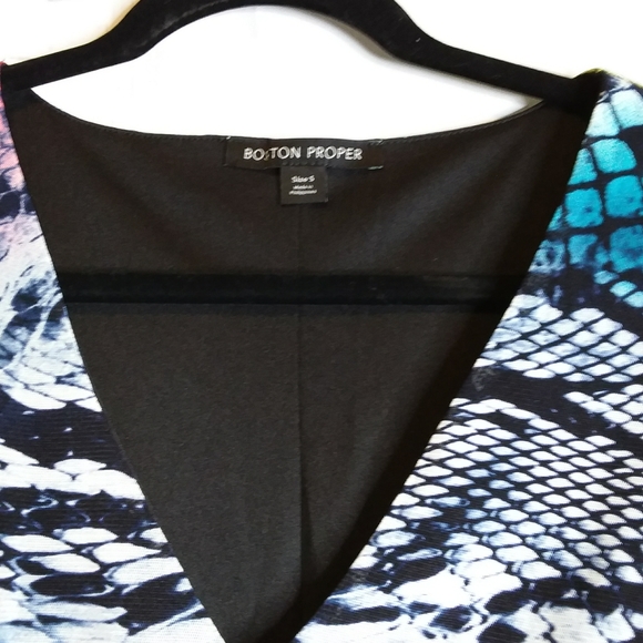 Boston Proper multi color python print ruched dress size S NWOT - Picture 10 of 12